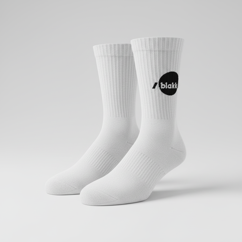 Blakk, «Prokastineringssokker» • Hvite & Svarte • Kjøp deg Blakk!🖤
